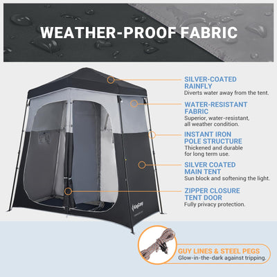 KingCamp MARASUSA Q Double-Room Shower Tent