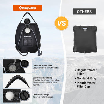 backpack for hanging in showers camping traveling KingCamp Portable Solar Shower Bag For Camping – KingCamp Outdoors