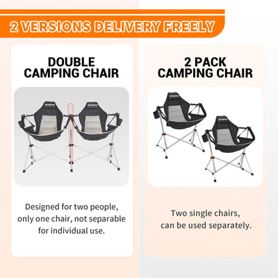 KingCamp ORCHID C30 Heavy Duty Oversize Double Hammock Camping Chairs