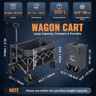KingCamp 300L Mega Capacity Folding Wagon Cart