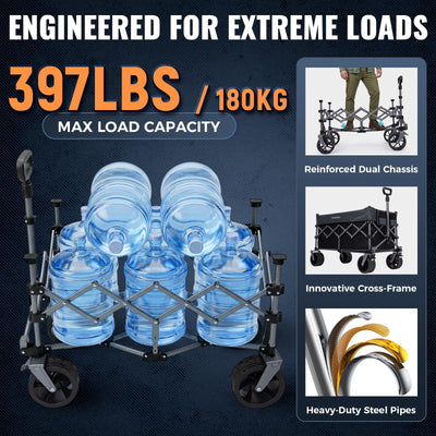 KingCamp 300L Mega Capacity Folding Wagon Cart