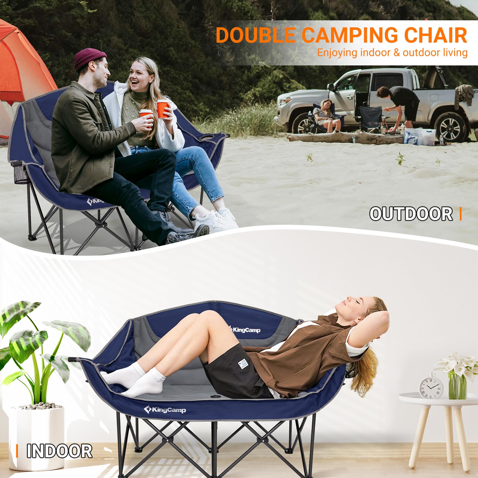 KingCamp CANNA C20 Loveseat Double Seat Chair