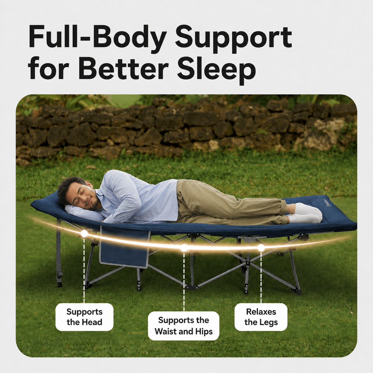 KingCamp OAK C10 PLUS Padded Camping Bed