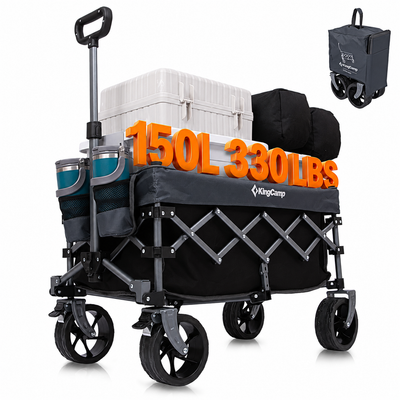 KingCamp 110L Compact Folding Wagon Cart