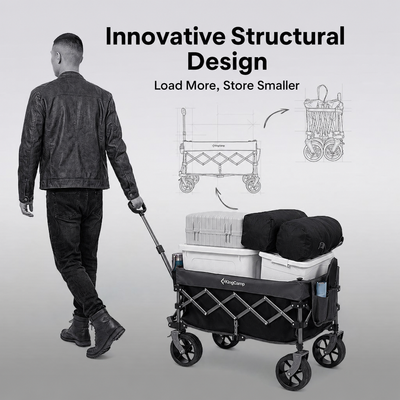 KingCamp 110L Compact Folding Wagon Cart