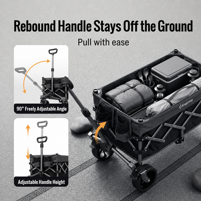 KingCamp 110L Compact Folding Wagon Cart