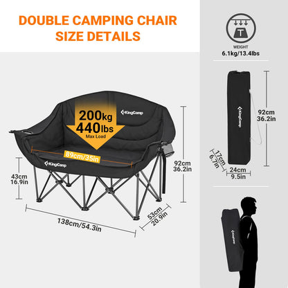 KingCamp CANNA C20 Loveseat Double Seat Chair