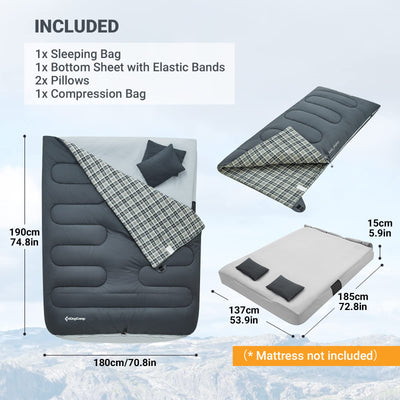 KingCamp AIRBED Queen Size Double Sleeping Bag