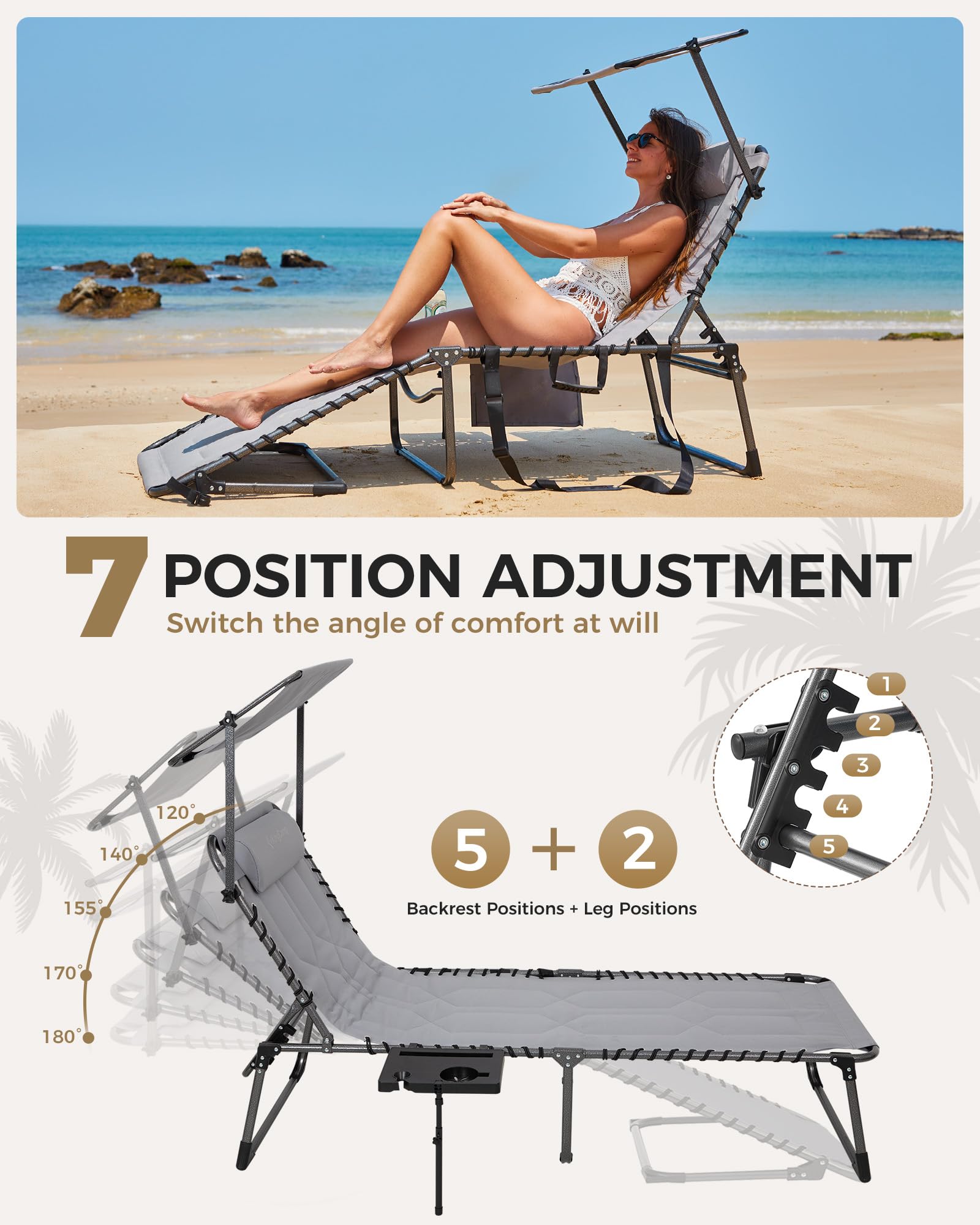 KingCamp MAGNOLIA B20 PLUS Folding Lounge Chair