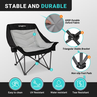 KingCamp CANNA C10 PLUS Oversized Padded Camping Chair