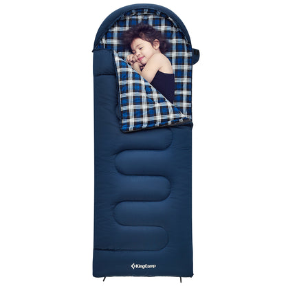 KingCamp CLOUDY 300S Kids Sleeping Bag-Envelope With Hood
