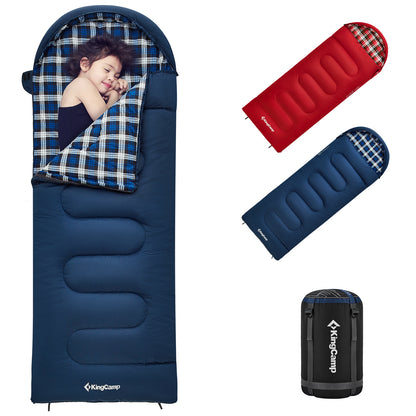 KingCamp CLOUDY 300S Kids Sleeping Bag-Envelope With Hood