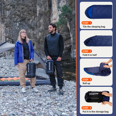 KingCamp HURON 250 Hooded Rectangular Sleeping Bag