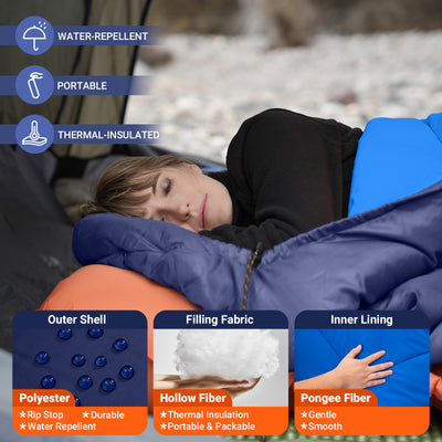 KingCamp HURON 250 Hooded Rectangular Sleeping Bag
