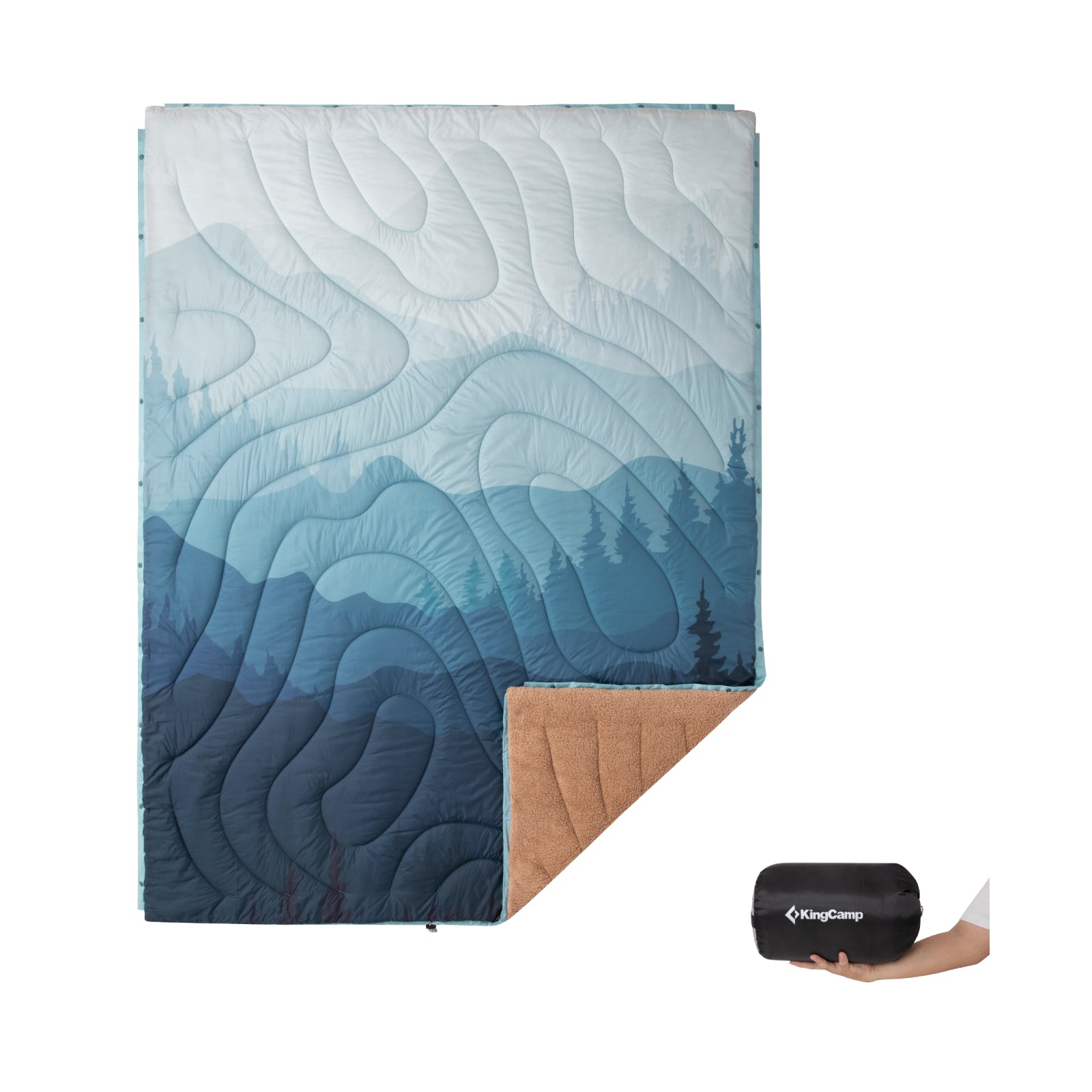 KingCamp Sherpa Fleece Camping Blanket