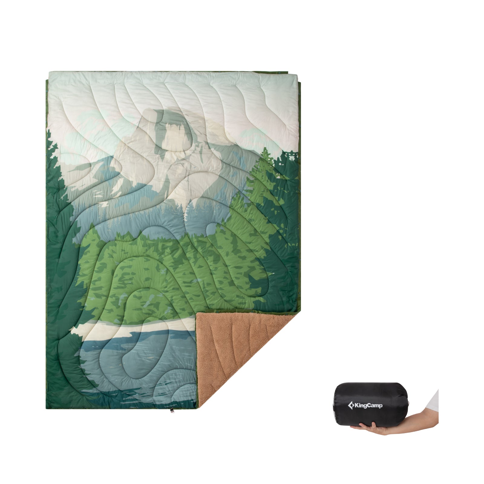 KingCamp Sherpa Fleece Camping Blanket