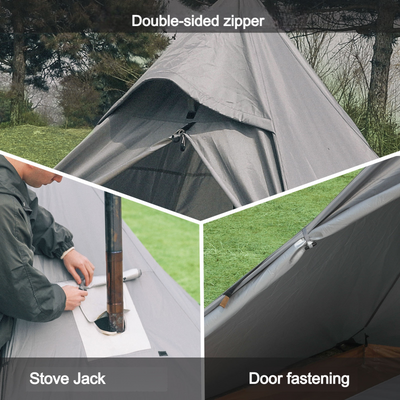 KingCamp ANIZO 320 4-Season Tipi Tent with Stove Jack – KingCamp