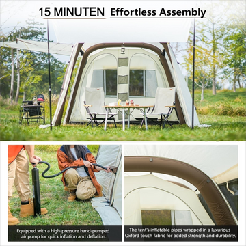 pump tent KingCamp 4-6 Person NUOVA AIR Inflatable Camping Tent – KingCamp Outdoors