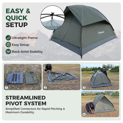 KingCamp Lightweight 2-Person Backpacking Tent