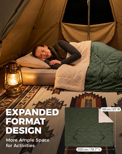 KingCamp Versatile 4-in-1 Lambswool Blanket