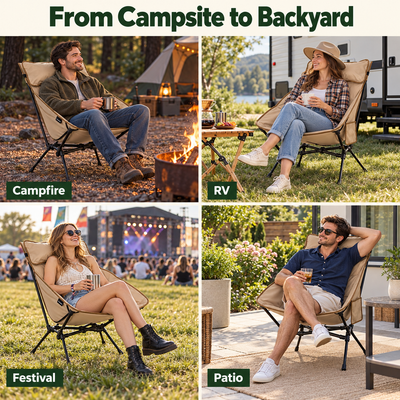 KingCamp BALSA C20 Padded High-Back Camping Chair
