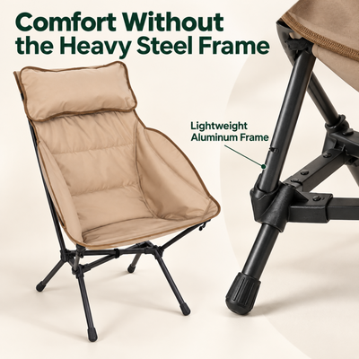 KingCamp BALSA C20 Padded High-Back Camping Chair