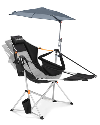KingCamp Orchid C20 Hammock Chair with Footrest & HoverShade Clip-On Umbrella Bundle