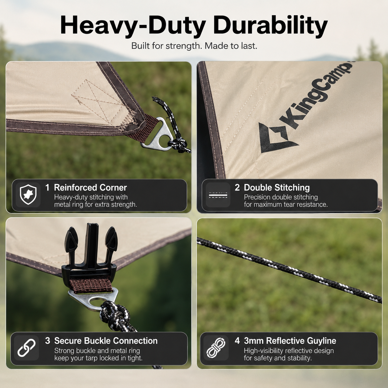 KingCamp Hexa Blackout Heavy-duty Tarp Shelter