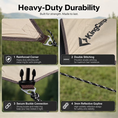 KingCamp Hexa Blackout Heavy-duty Tarp Shelter