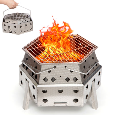 KingCamp Hexagonal Telescopic Wood-Burning Stove