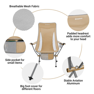 KingCamp Highback Camping Chairs