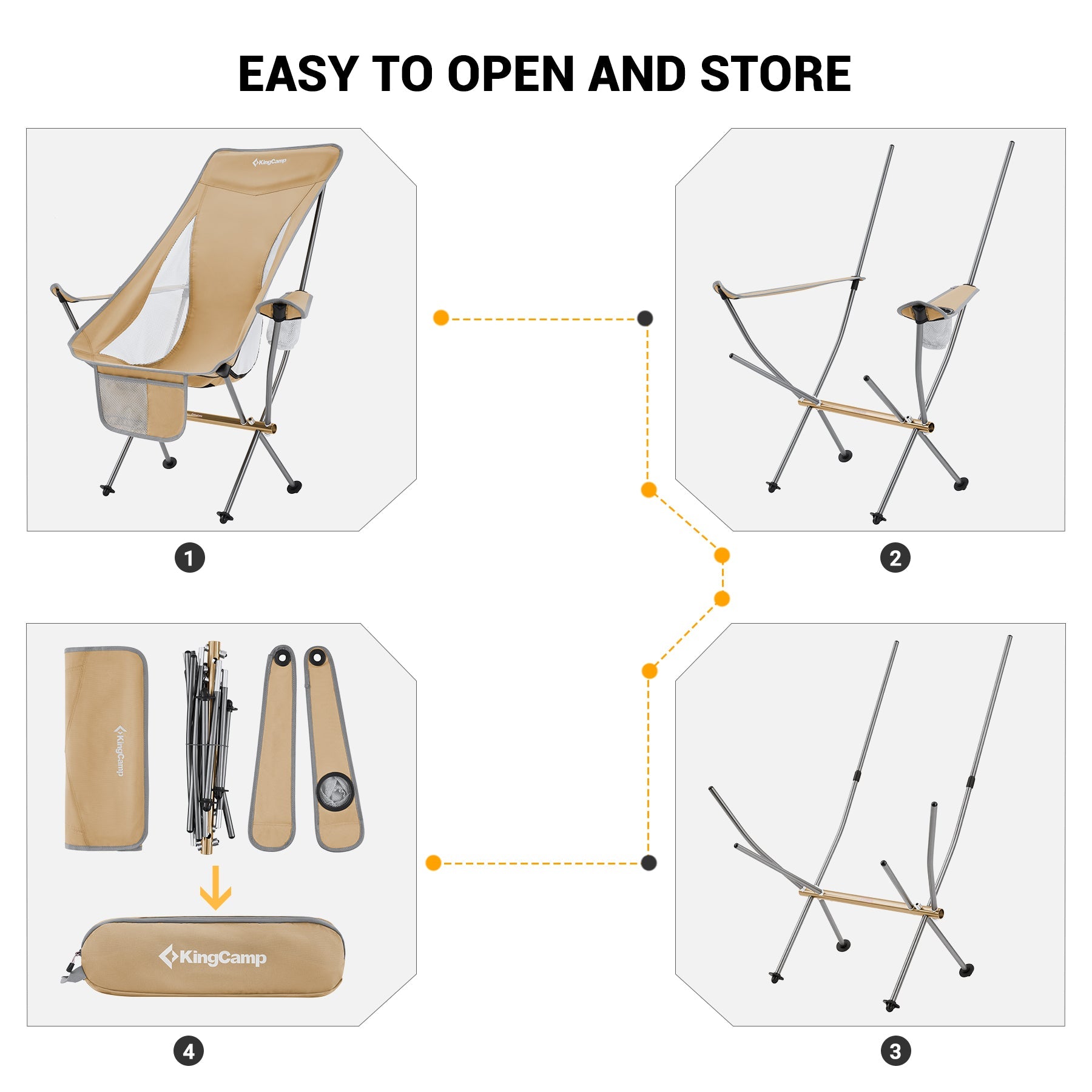 KingCamp Highback Camping Chairs