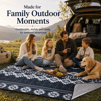 KingCamp ISIAY MAX 2.8 Extra-Large Waterproof Camping Tent Mat - Aztec Pattern