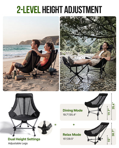 KingCamp Lightweight High Back Camping Chair