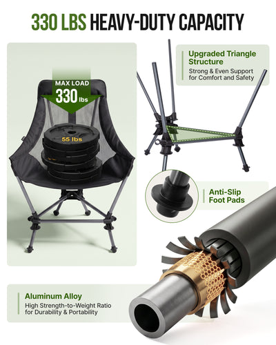 KingCamp Lightweight High Back Camping Chair