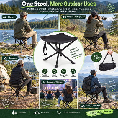 KingCamp Lightweight Swivel Camping Stool