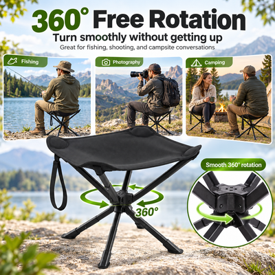 KingCamp Lightweight Swivel Camping Stool