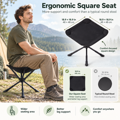 KingCamp Lightweight Swivel Camping Stool