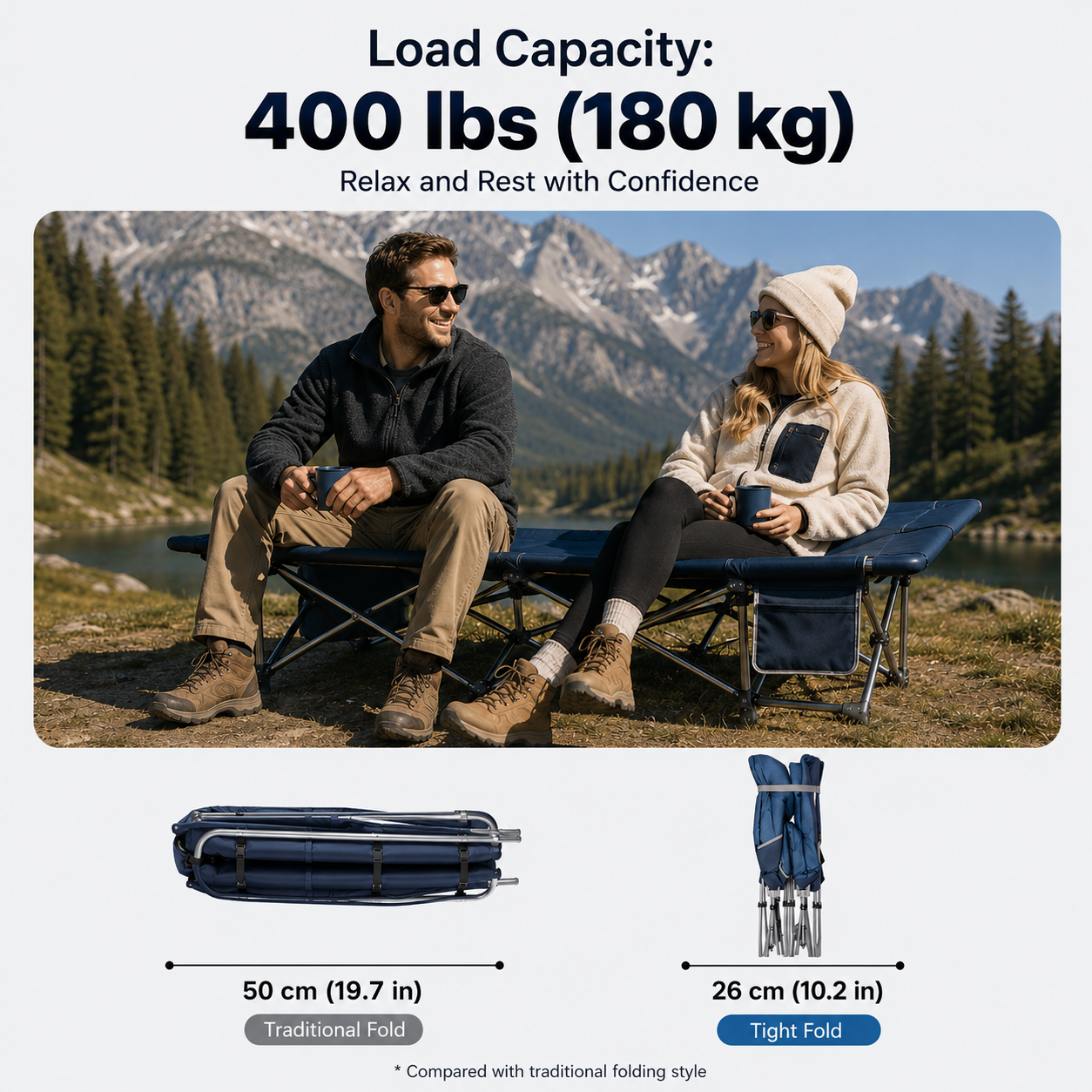 KingCamp OAK C10 PLUS Padded Camping Bed