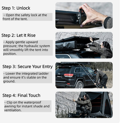 KingCamp ENDLESS 8 Aluminum Hardshell Rooftop Tent