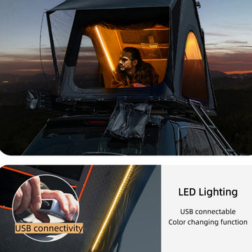 roof top tent with sunroof access KingCamp ENDLESS 8 Aluminum Hardshell Rooftop Color:Chris Rasman 2022/ML Rose w/ Purple Spectra Mirror aro artländer schlafsack ARO® Defense The truck bed tent