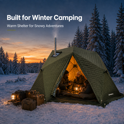 KingCamp Snowhouse X2 Insulated Instant Tent with Stove Jack