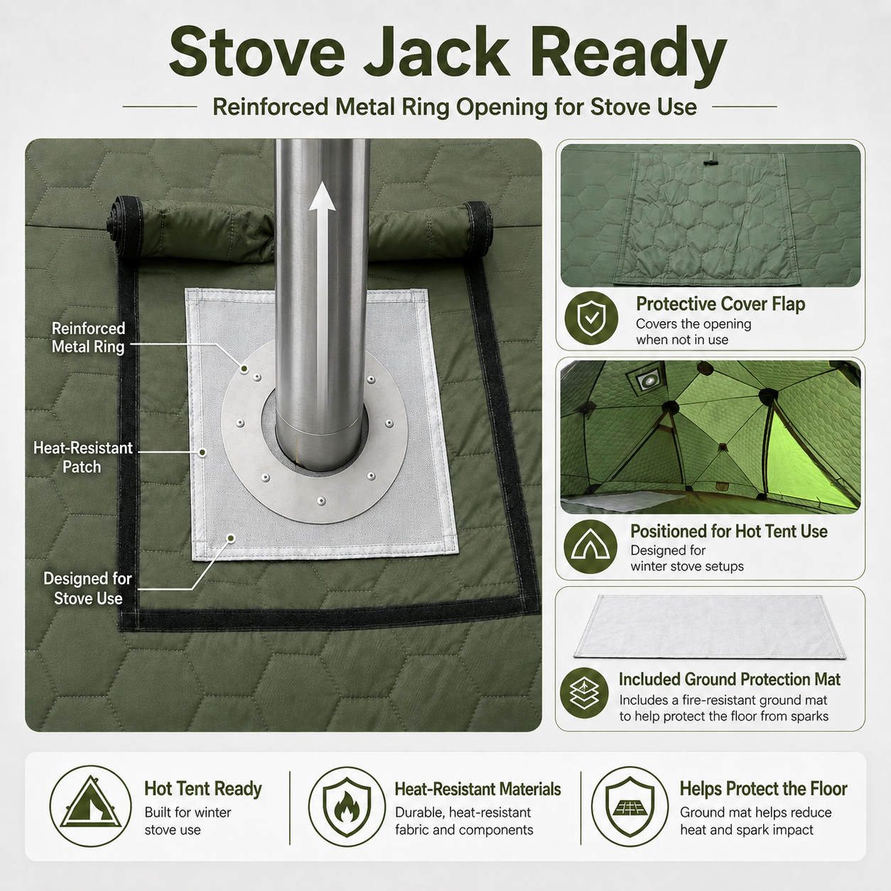 KingCamp Snowhouse X2 Insulated Instant Tent with Stove Jack