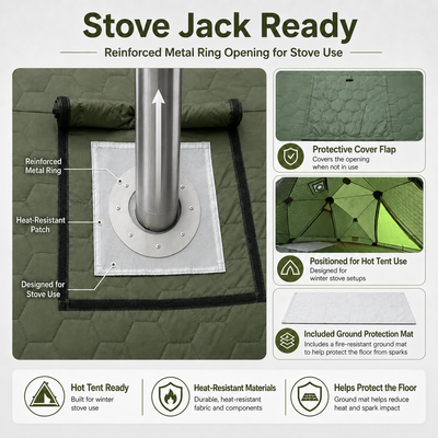 KingCamp Snowhouse X2 Insulated Instant Tent with Stove Jack