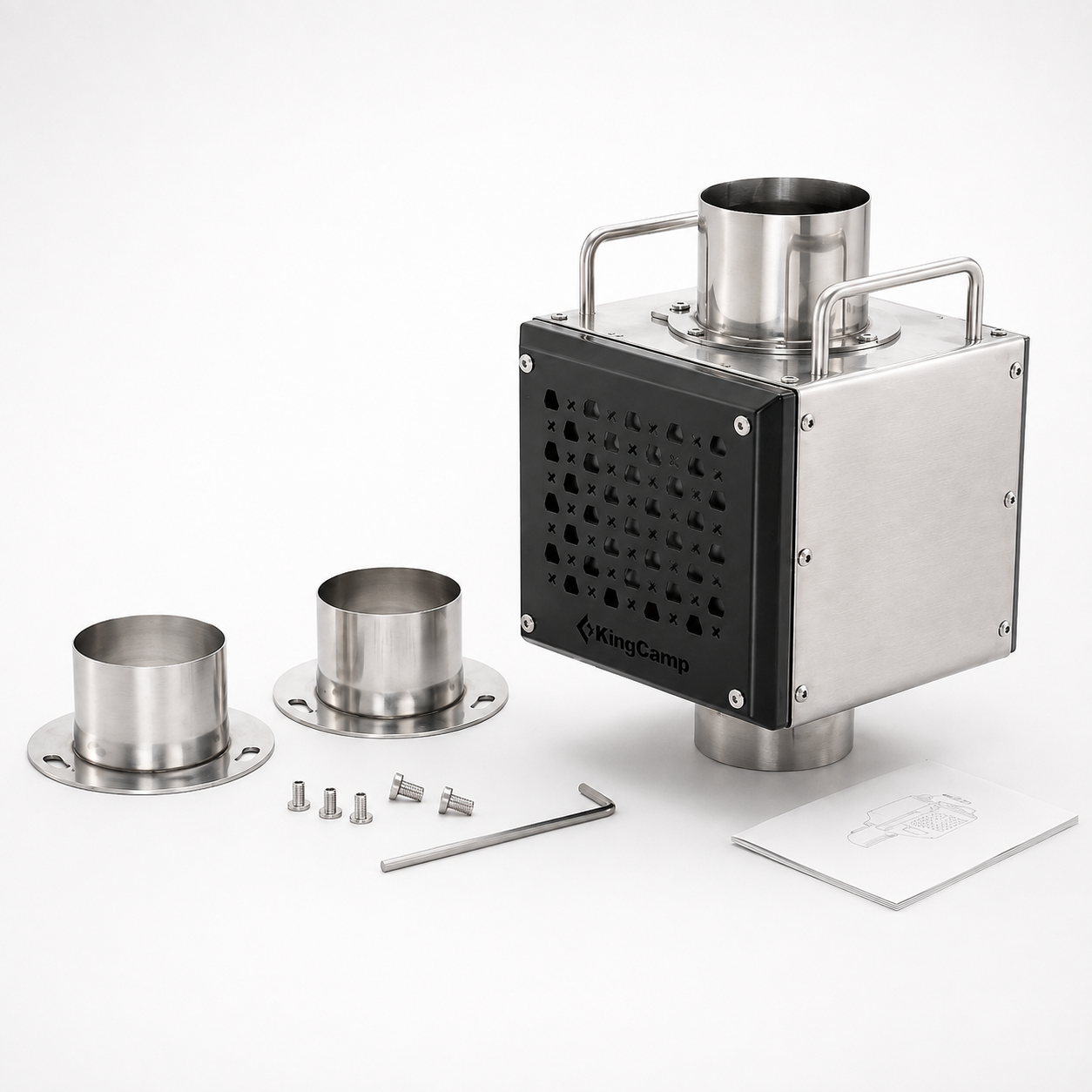 KingCamp Spark Arrestor for Tent Stove | 70mm Stainless Steel Spark Protector for Wood Stoves