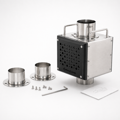 KingCamp Spark Arrestor for Tent Stove | 70mm Stainless Steel Spark Protector for Wood Stoves