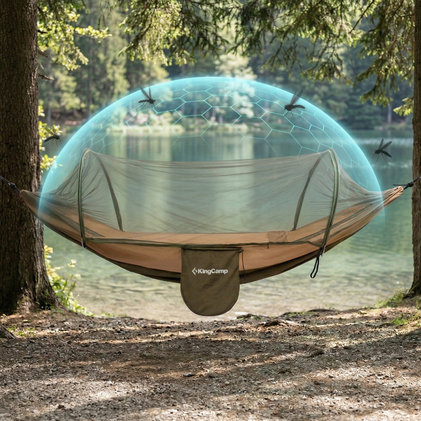 KingCamp Mosquito Proof Camping Hammock | 1-2 Person 210T Nylon