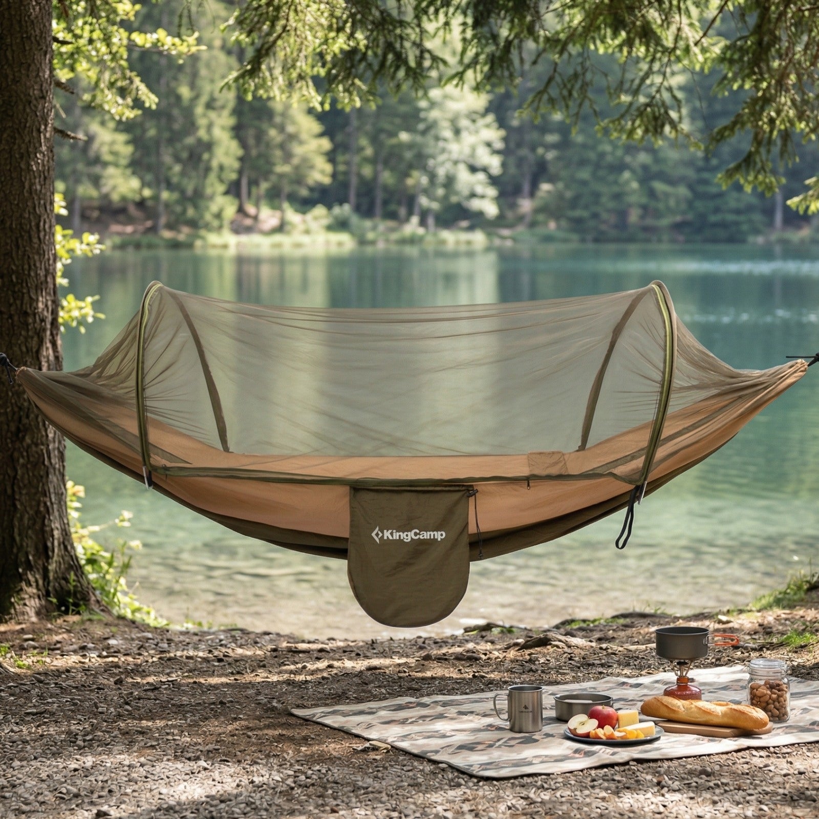 キャノピー付きハンモック Hammock KingCamp Mosquito Proof Camping Hammock | 1-2 Person 210T Nylon