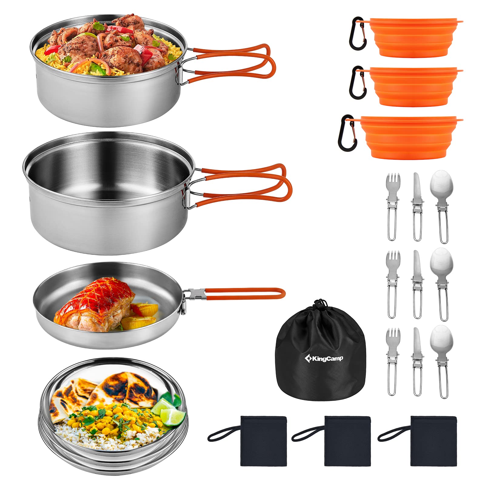 3 person camping cookware