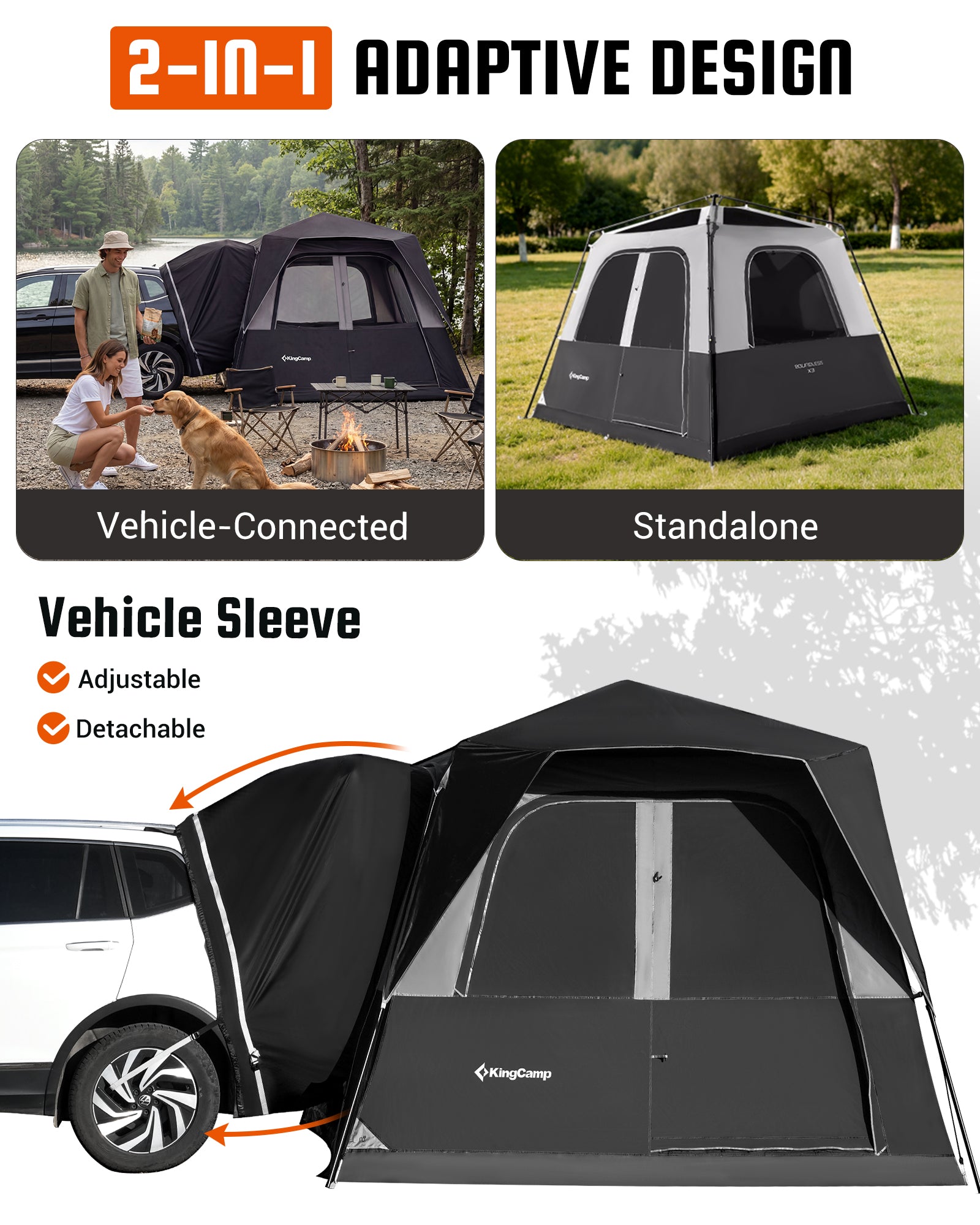 KingCamp BOUNDLESS X3 Car Camping Tent
